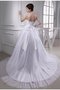 Robe de mariée de traîne mi-longue manche nulle de bustier cordon de mode de bal