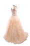 Robe de mariée romantique officiel simple manche nulle de col bateau