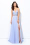 Robe de soirée avec chiffon de princesse avec perle a-ligne de col en cœur
