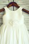 Robe cortège fille de princesse avec chiffon ligne a manche nulle fermeutre eclair