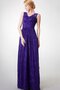 Robe demoiselle d'honneur plissage en forme avec sans manches en dentelle ligne a