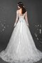 Robe de mariée longue delicat ceinture appliques textile en tulle