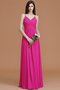 Robe demoiselle d'honneur de princesse ligne a ruché manche nulle avec chiffon