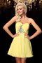 Robe de cocktail bref en chiffon ligne a fermeutre eclair col en forme de cœur