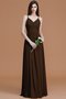 Robe demoiselle d'honneur de princesse ligne a ruché manche nulle avec chiffon
