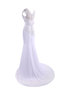 Robe de mariée romantique attirent lache avec bouton col en bateau