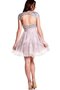 Robe de graduation courte femme branché distinguee textile en tulle au niveau de cou