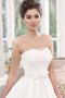 Robe de mariée naturel avec nœud de bustier a-ligne cordon
