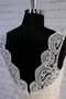 Robe de mariée naturel ceinture ligne a avec décoration dentelle en plage