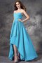 Robe demoiselle d'honneur manche nulle avec zip de princesse asymétrique haut bas