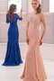 Robe de bal plissage gaine boutonné au niveau de cou en 3/4 manche