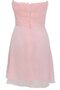 Robe demoiselle d'honneur naturel a-ligne fermeutre eclair avec chiffon manche nulle