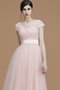 Robe demoiselle d'honneur naturel en tulle ceinture de princesse avec ruban