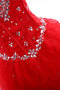 Robe de mariée plissé officiel en chiffon manche nulle avec cristal