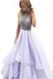 Robe de quinceanera naturel col u profond de mode de bal avec perle en organza