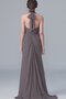 Robe demoiselle d'honneur avec nœud de col en v silhouette asymétrique dénudé