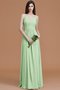 Robe demoiselle d'honneur de princesse ligne a ruché manche nulle avec chiffon