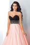 Robe de quinceanera longue de mode de bal avec zip en satin avec perle