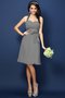 Robe demoiselle d'honneur naturel bref avec chiffon de dos nu au niveau de genou