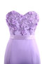 Robe demoiselle d'honneur facile classique officiel avec chiffon en dentelle