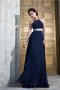 Robe de bal longue de princesse de traîne courte avec sans manches ligne a
