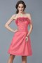 Robe demoiselle d'honneur bref de bustier manche nulle avec zip avec fleurs