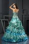 Robe de quinceanera longue textile en tulle cordon manche nulle appliques