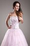 Robe de quinceanera de mode de bal de bustier en organza avec perle textile en tulle