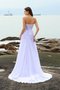 Robe de mariée longue cordon en chiffon en plage de col en cœur