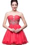 Robe de cocktail naturel bref de princesse en organza de col en cœur