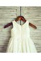 Robe cortège fille de princesse avec chiffon ligne a manche nulle fermeutre eclair