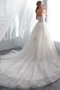 Robe de mariée en dentelle junoesque versicolor de traîne longue romantique