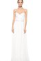 Robe de mariée facile col en forme de cœur manche nulle en chiffon gaine