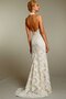 Robe de mariée sexy avec décoration dentelle a plage collant de dos nu
