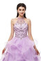 Robe de quinceanera splendide avec perle manche nulle classique sexy