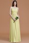 Robe demoiselle d'honneur de princesse ligne a ruché manche nulle avec chiffon