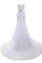 Robe de mariée intemporel avec perle en chiffon lache avec décoration dentelle