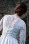 Robe de mariée vintage a-ligne avec perle textile taffetas lache