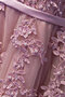 Robe de cocktail avec perle élégant arrivée au mollet en dentelle romantique