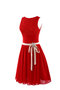 Robe demoiselle d'honneur facile vintage col en bateau en chiffon de bustier