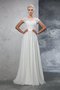 Robe de mariée longue ligne a de princesse de traîne courte en chiffon