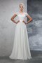 Robe de mariée longue ligne a de princesse de traîne courte en chiffon