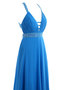 Robe de soirée manche nulle avec cristal en chiffon de bustier versicolor