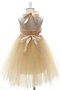 Robe cortège fille dénudé ligne a en tulle avec nœud à boucles fermeutre eclair