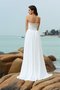 Robe de mariée longue ligne a en plage manche nulle en chiffon