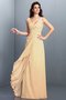 Robe demoiselle d'honneur plissage longue de princesse a-ligne bandouliere spaghetti