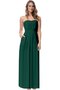Robe demoiselle d'honneur longue avec chiffon sachet de bustier