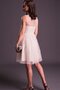 Robe de graduation courte plissage en tulle encolure ronde ligne a