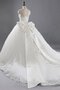 Robe de mariée naturel manche nulle de col en cœur cordon salle interne