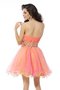 Robe de cocktail courte de bustier en organza de princesse avec perle